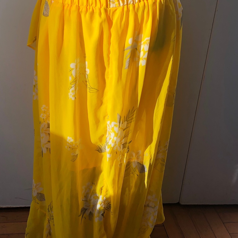 Andeawy High Low Yellow Skirt Sz L - Picture 9 of 11